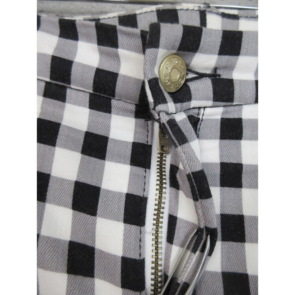 Chicos Preppy Pants Women 6 Chicos 0.5 Black White Gingham Cottagecore Casual - Picture 6 of 16